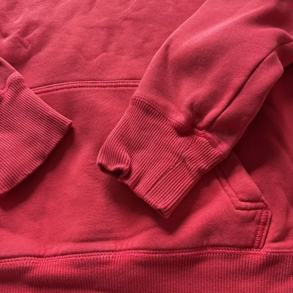 VTG Y2K‎ Nike Womens Size Large Top Sweatshirt Hoodie Red Drawstring Pockets 90s - Image 2