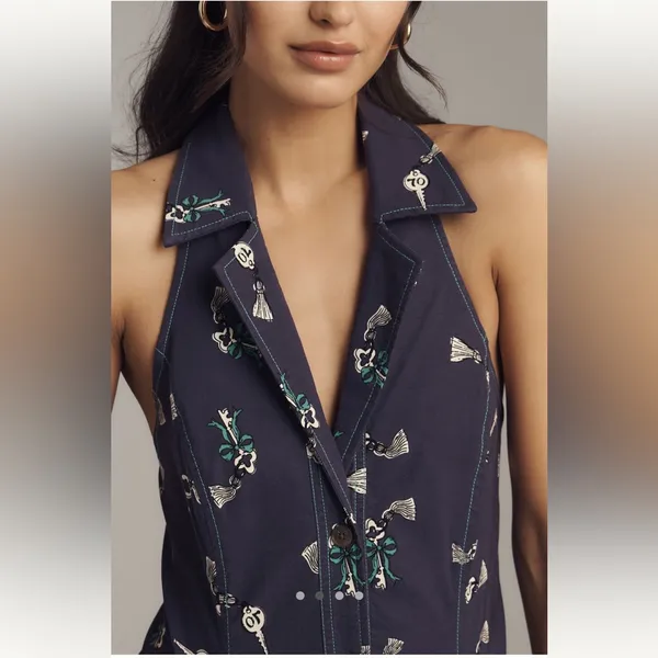 Anthropologie Maeve The Amelia Collared Mini Dress - Image 3