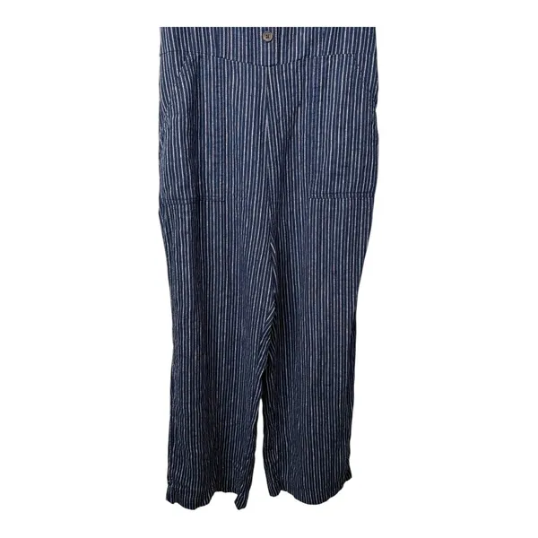 Old‎ Navy Striped Button Front Jumpsuit Sleeveless Navy White Women Size Small - Image 4