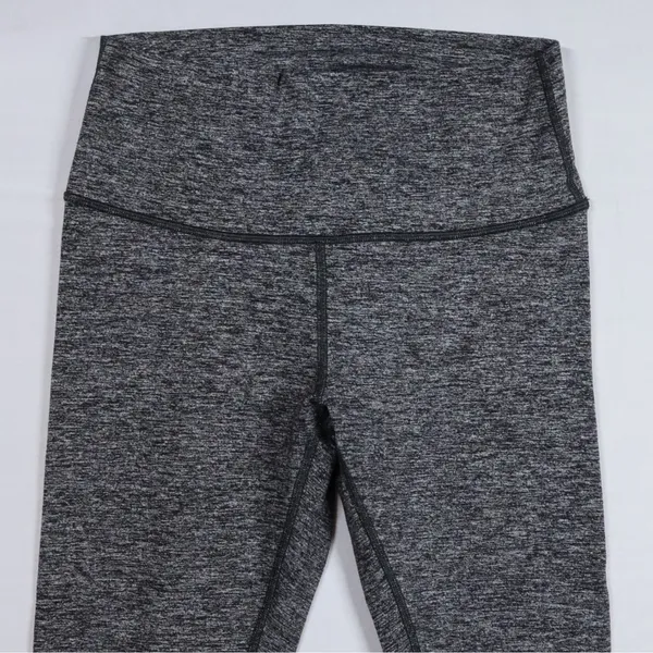 Lululemon Wunder Under Leggings Womens 8 Gray Heathered Space Dye High Rise Crop - Image 12