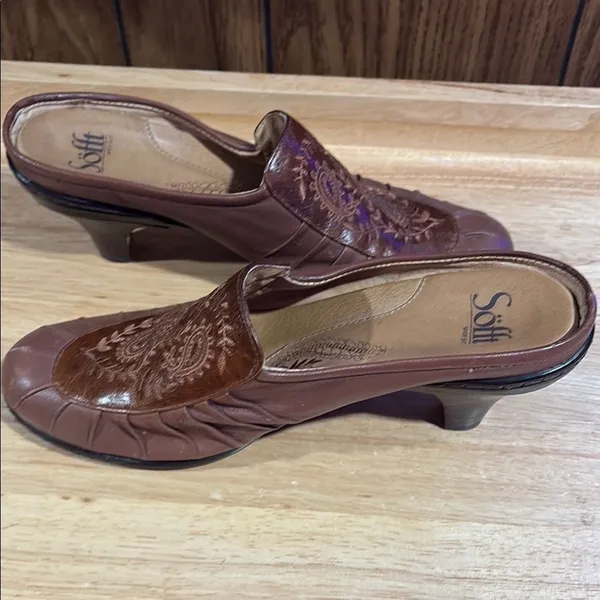 Sofft‎ Women's Brown Leather Slip - Image 8