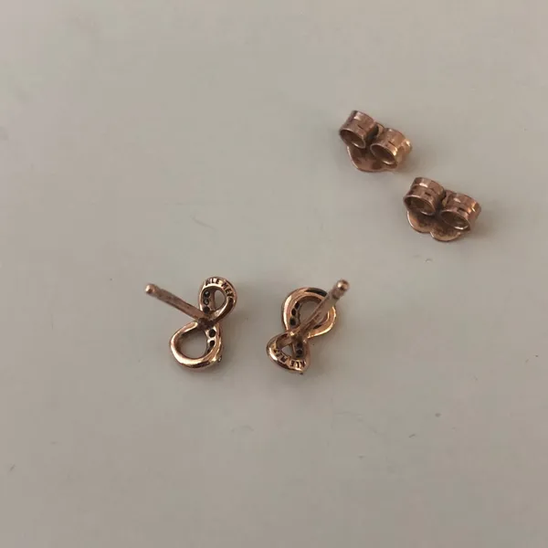 Pandora Sparkling Infinity Stud Earrings Rose Gold - Image 5