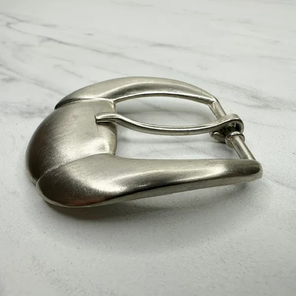 Silver Tone Simple Basic Belt Buckle Rounded Rectangle Frame ✨ - Image 7