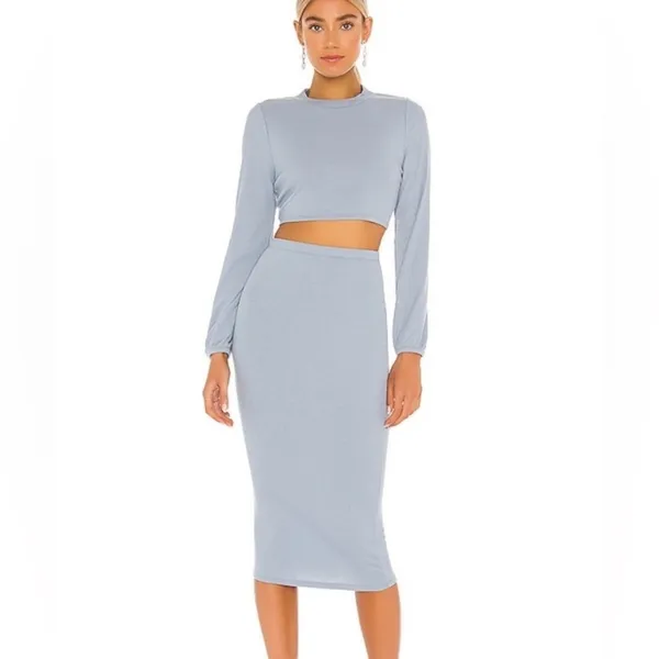 Superdown Lena Ribbed‎ Midi Skirt - Image 2
