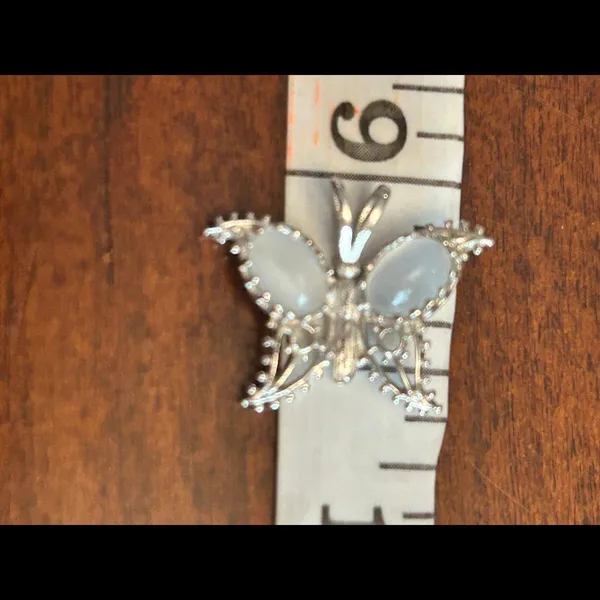 Butterfly silver plated Pendant cute unique - Image 3