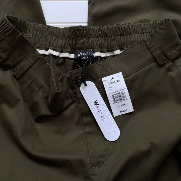 Waisted Olive Joggers Size XL NWT Green - Image 2