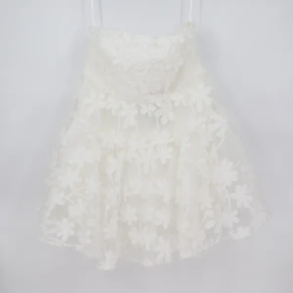 Showpo Angel Biba Rheiva White 3D Floral Embroidery Strapless Mini Dress 20 4XL - Image 2