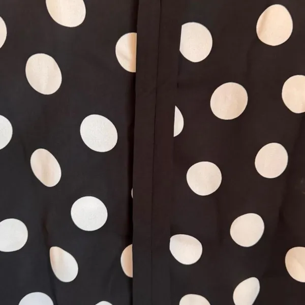 MNG Casual Mango Black & White Polka Dot Blouse Size M Workwear - Image 3