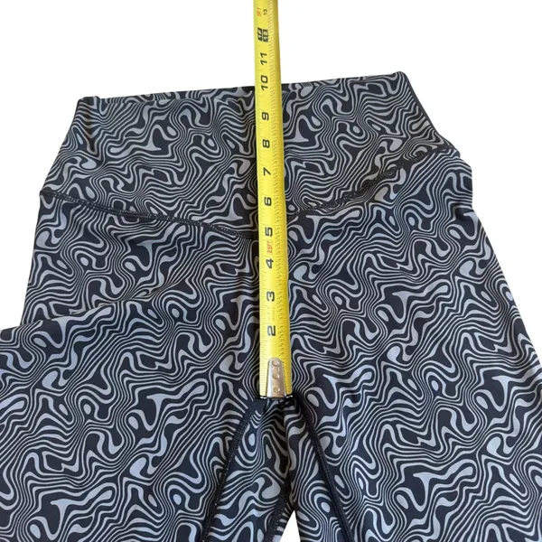 Vitality Storm Legging Black Gray Swirl Eclectic Psychedelic Workout Yoga Size M - Image 12