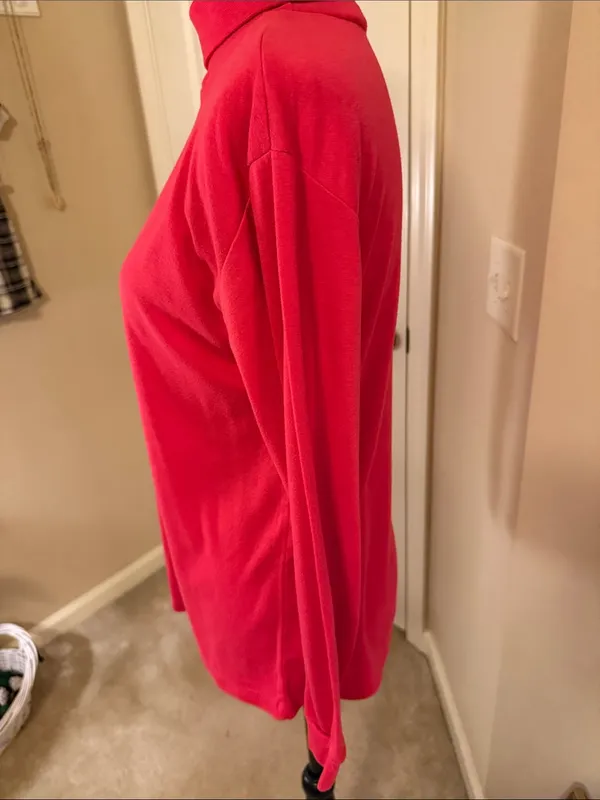 Women's Red Turtleneck Long - Image 3