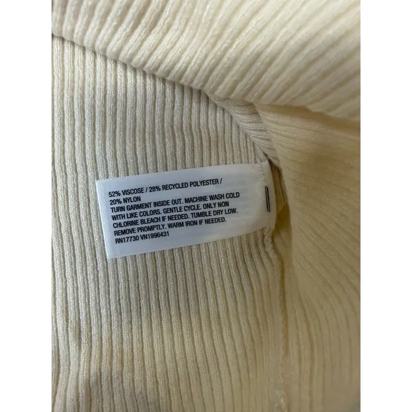 A New Day Womens XXL Cream Ribbed Scoop Neck Long Sleeve Sweater Top BLML7WL - Image 5
