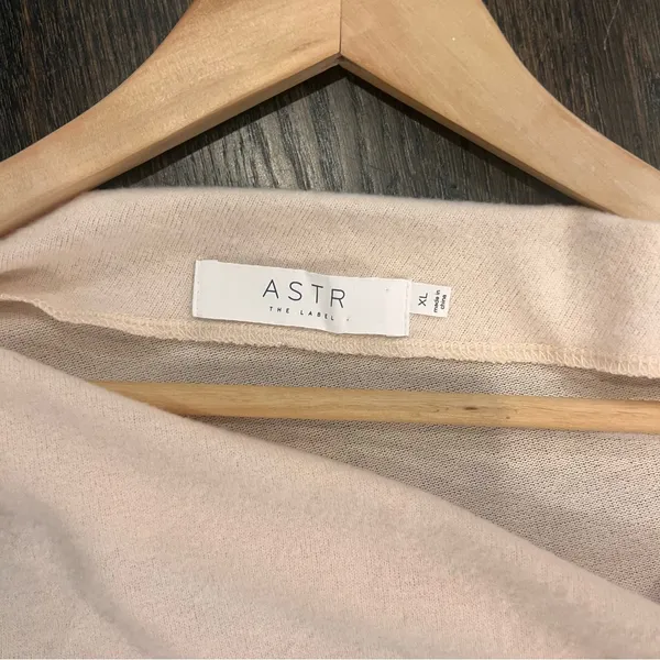 Astr the label Soft Peach Knit Top One Shoulder - Image 3