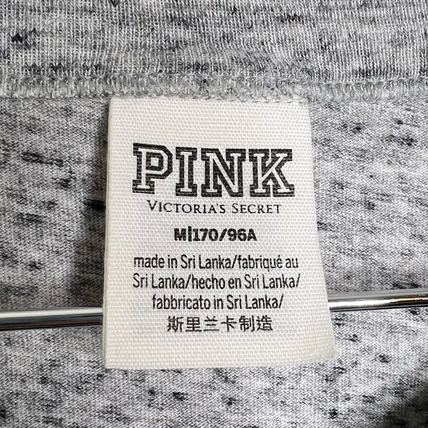 Pink Victoria’s Secret Bling V Neck T Shirt Gold Sequins Women’s Size Medium - Image 3