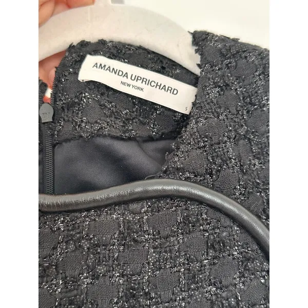 Amanda Uprichard Tweed Black Mini Dress size Small - Image 4