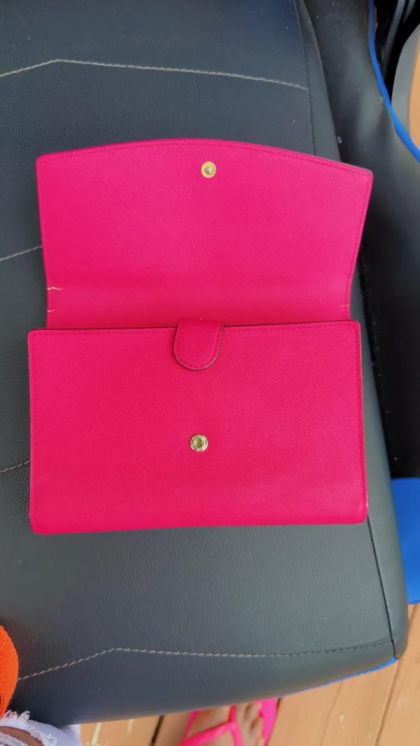 Kate Spade Hot Pink Leather Continental Wallet - Image 5