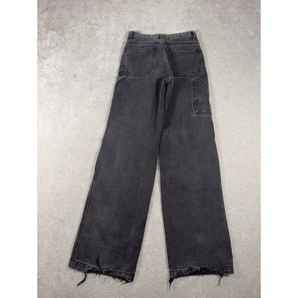 J. GALT BRANDY MELVILLE Wide Leg Carpenter Jeans Black Women Small‎ (26x32) - Image 5