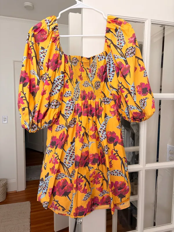 A.L.C. Elle Floral Puff Sleeve Mini Dress - Image 5