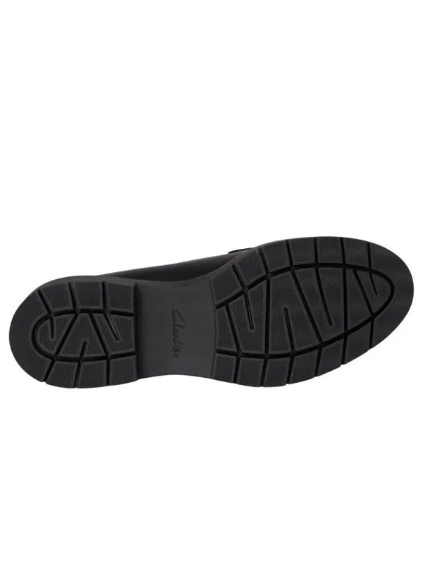 Clarks Westlynn Glow Penny Loafer 26184333 Black Leather 5M - Image 14