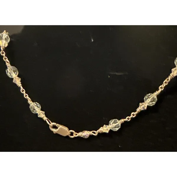 Chapel‎ Sterling Silver Mary Baby Jesus Blue Beaded Necklace Vintage - Image 3