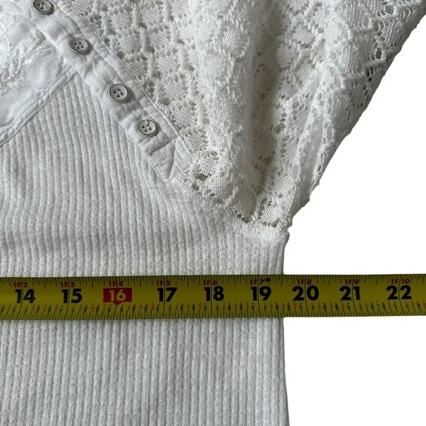 Free People White Embroidered Sweater Women Size Small | 8-18 - Image 7