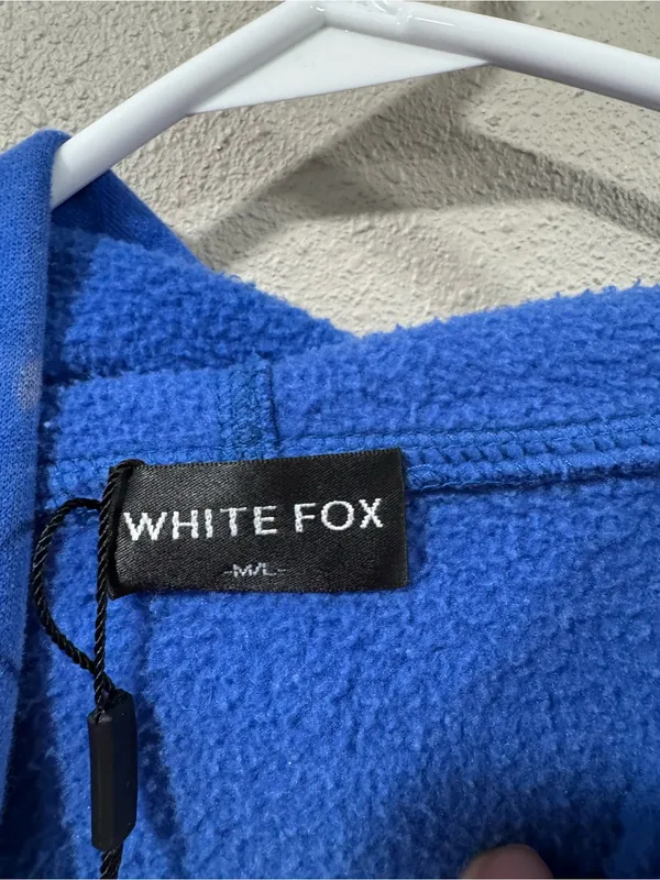 White Fox Blue Sweatshirt - Image 3
