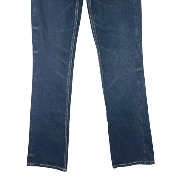 Zara Women's Blue Dark Wash High Waisted Ankle Flared Denim Jeans Size 2 - Image 4