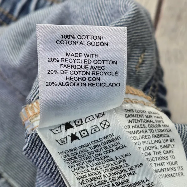 Lucky Brand Womens Blue Denim Drawstring Elastic Waist Utility‎ Jeans L 147987 - Image 7
