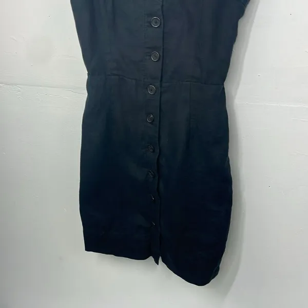 Aritzia Wilfred Dress Black Ducharme Linen Mini Coastal Whimsy Western size 0 - Image 7