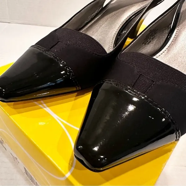 Joan & David Luxe CJDameka Slingback Pump Women's 9‎ Black Fabric Upper NEW - Image 3