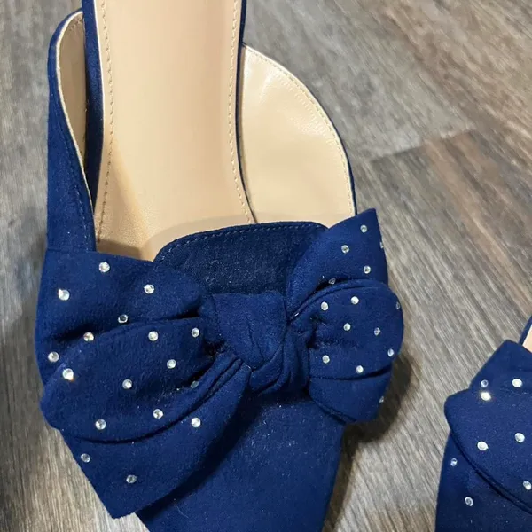 Crown & Ivy Embellished Bow Mule Flats – Size 6 - Image 3