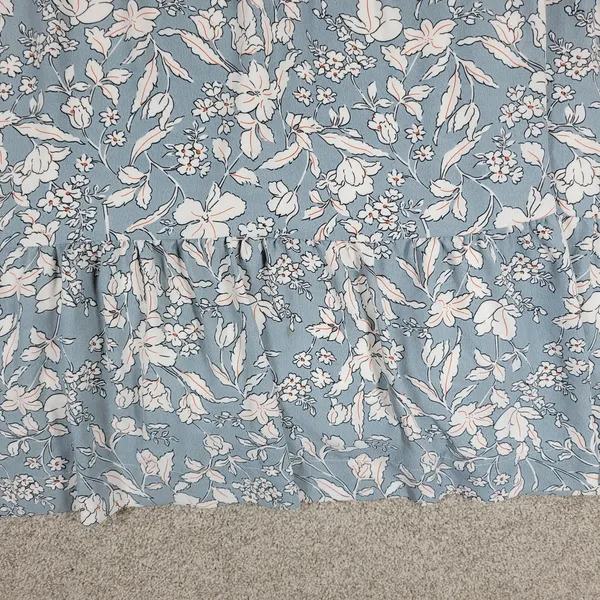 Udel New York Dress Womens M Blue Floral Smocked Puff Sleeve Cottagecore Maxi - Image 16