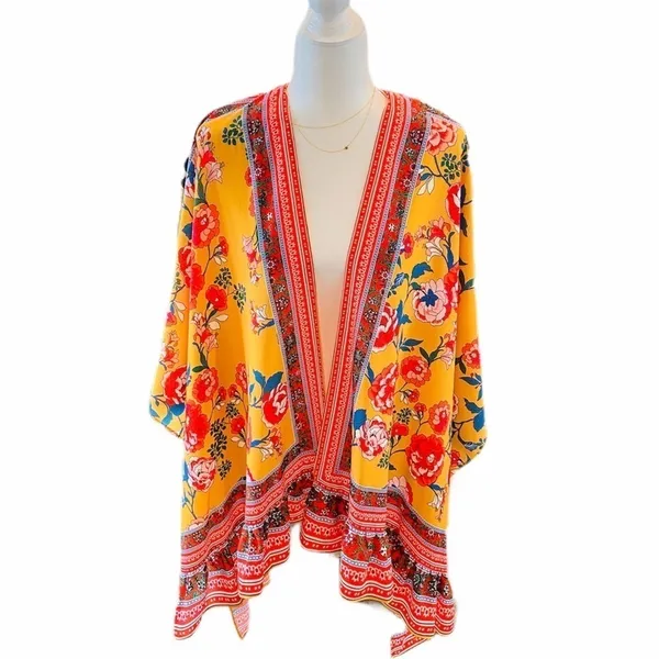 Umgee Plus Floral Kimono Cardigan Size XL/1X - Image 2