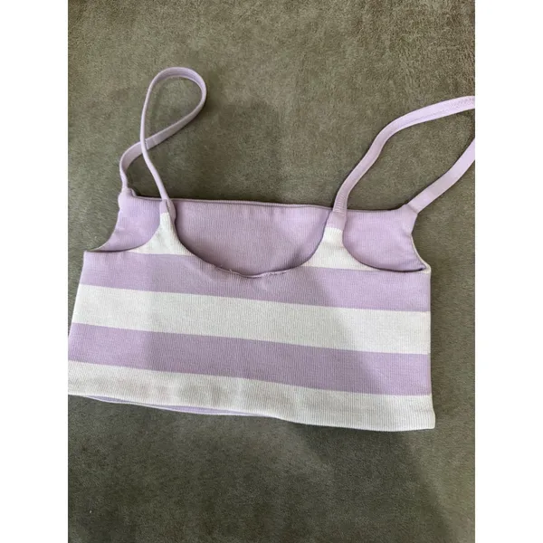 Free People Movement Tighten Up Reversible Bra Lavendar Combo Striped XS/S NEW - Image 4