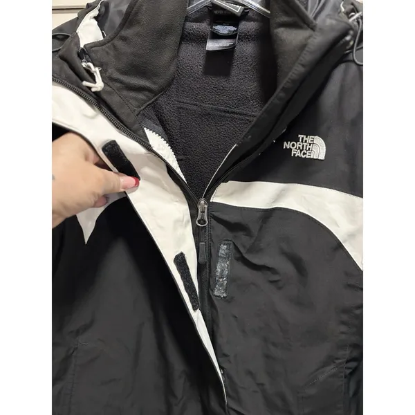 The‎ North Face Womens HyVent Insulated Fleece Lined Jacket Small Hood Logo EUC - Image 7