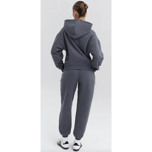 HOUSE OF CB Mirage Cotton Blend Hoodie in Slate Size X-Small - Image 3