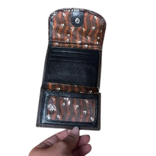 One World by Brighton Brown Croc Embossed Crossbody Bag & Wallet Set - Image 11