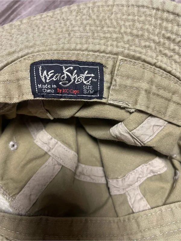 Headshots by KC Caps Khaki Bucket Hat Green - Image 2