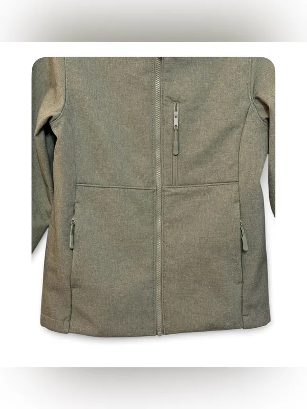 Quince Women’s Soft-shell Fleece Lined Full Zip Heather Olive Oil Jacket Size XS - Image 12