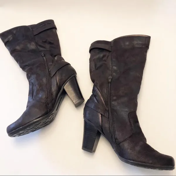 Madison Buckled Vegan Leather Boots Size 7.5 - Image 2