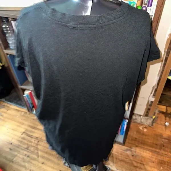 Z Supply black classic scoop neck distressed S shirt - Image 2