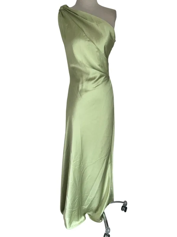 Veronica Beard Tanya Taylor Stassi Dress in Light Parakeet 8 Womens Long Satin Maxi Gown - Image 5