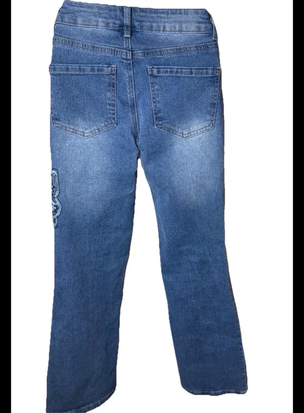 Butterfly flare jeans Blue Size XXS - Image 4