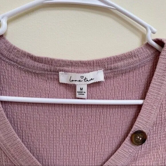 Love Tree Forever‎ 21 Blush Crop Tee Shirt Top Size Medium M Pink - Image 2