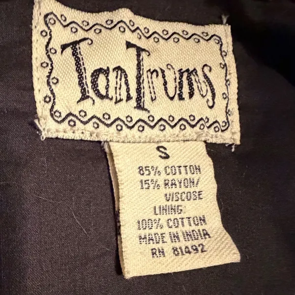 Vintage TanTrums Striped Chenille Jacket S Boho Art To Wear Textured Boxy 90s - Image 2