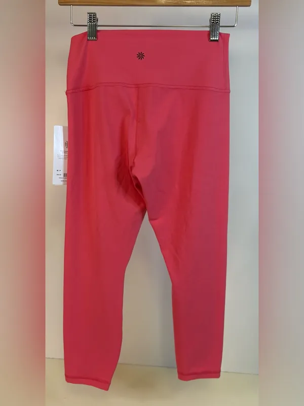 NWT Athleta Pink Coral Transcend 7/8 Leggings medium - Image 3