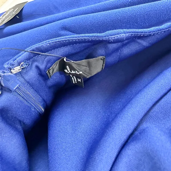 Lulus Head to Cocktail Hour Royal Blue Halter Neck Maxi Dress Formal Medium NWT - Image 11