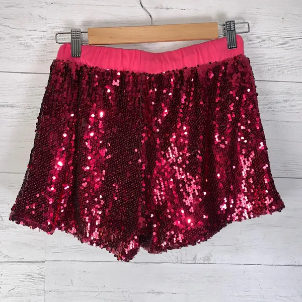 Jess Lea Pink Sequin Shorts women's size small - Image 2