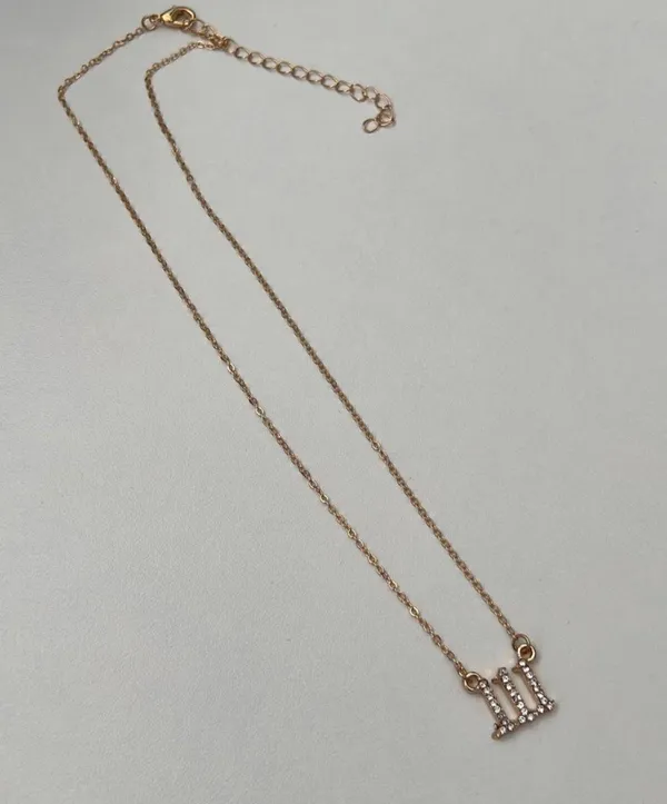 Dainty Gold Chain Angel Number Necklace - Image 5