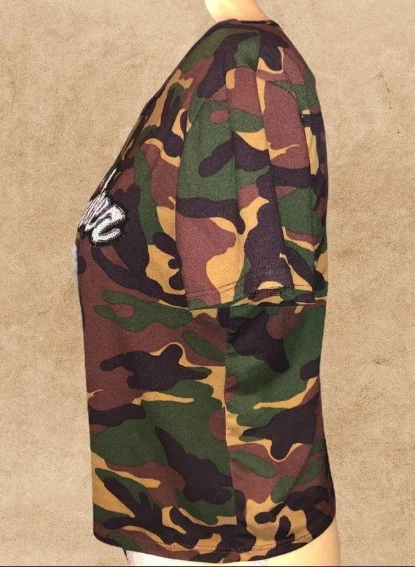 Camouflage crop top with fun sayings on front! - Image 3