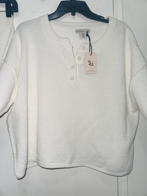 Sincerely Jules set shorts and top size M white - Image 2